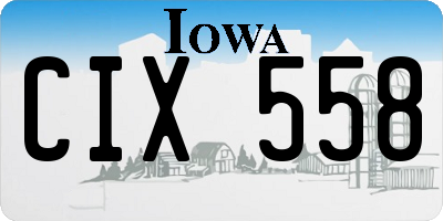 IA license plate CIX558