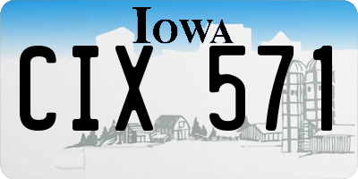IA license plate CIX571