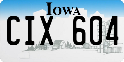 IA license plate CIX604