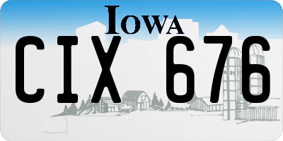 IA license plate CIX676