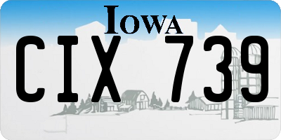 IA license plate CIX739