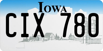 IA license plate CIX780