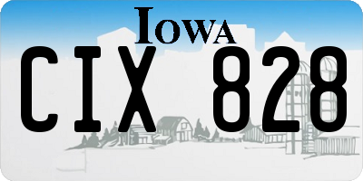 IA license plate CIX828