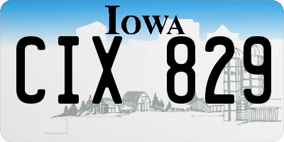 IA license plate CIX829