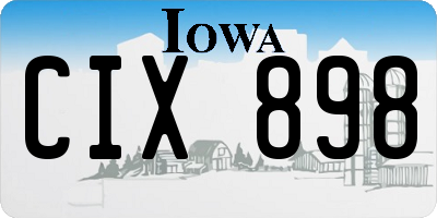 IA license plate CIX898