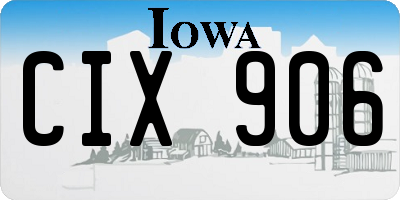 IA license plate CIX906