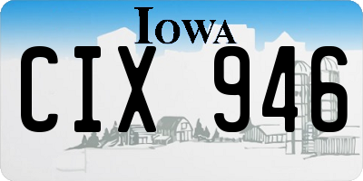 IA license plate CIX946