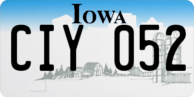 IA license plate CIY052