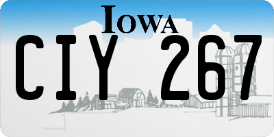 IA license plate CIY267