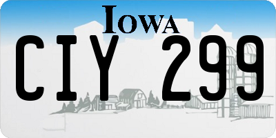 IA license plate CIY299