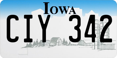 IA license plate CIY342