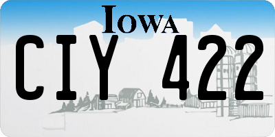 IA license plate CIY422