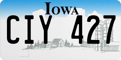 IA license plate CIY427