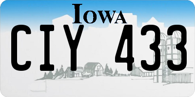 IA license plate CIY433