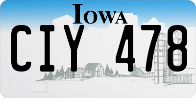 IA license plate CIY478
