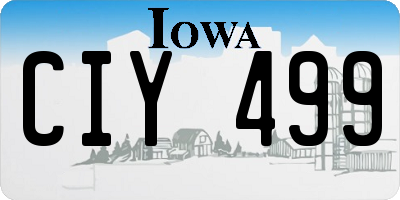 IA license plate CIY499