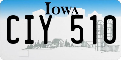 IA license plate CIY510
