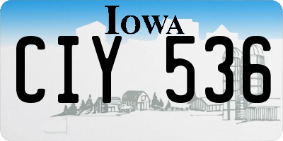 IA license plate CIY536