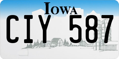 IA license plate CIY587