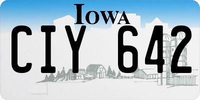 IA license plate CIY642