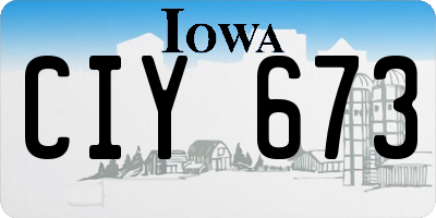 IA license plate CIY673