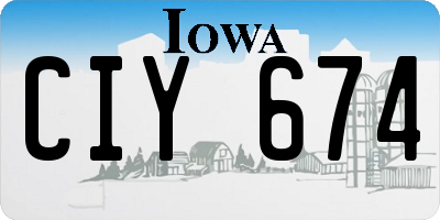 IA license plate CIY674
