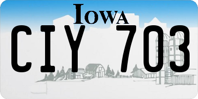 IA license plate CIY703