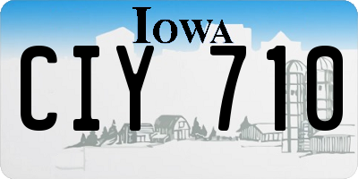 IA license plate CIY710