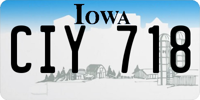 IA license plate CIY718