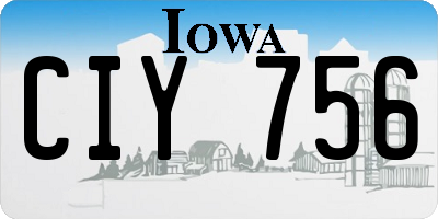 IA license plate CIY756