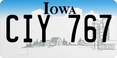 IA license plate CIY767