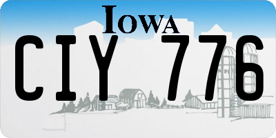 IA license plate CIY776
