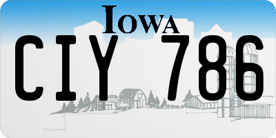 IA license plate CIY786