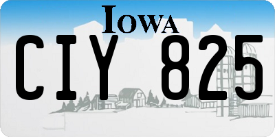 IA license plate CIY825