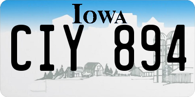 IA license plate CIY894