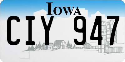 IA license plate CIY947