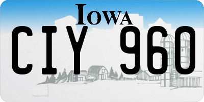 IA license plate CIY960