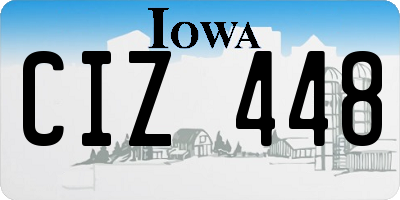 IA license plate CIZ448