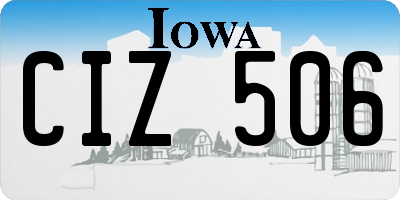 IA license plate CIZ506