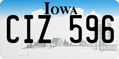 IA license plate CIZ596