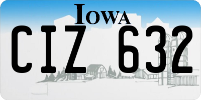 IA license plate CIZ632