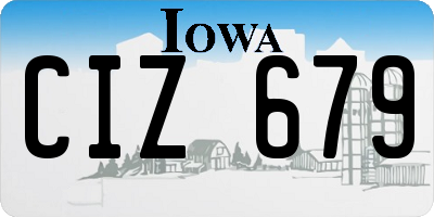 IA license plate CIZ679
