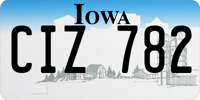 IA license plate CIZ782