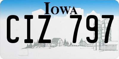 IA license plate CIZ797