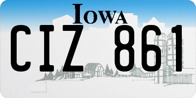 IA license plate CIZ861
