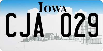 IA license plate CJA029