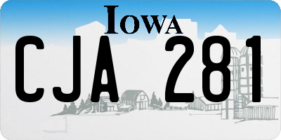 IA license plate CJA281