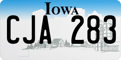 IA license plate CJA283