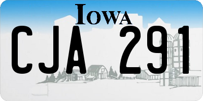 IA license plate CJA291