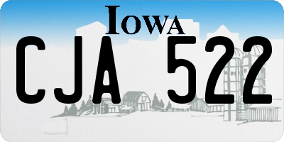 IA license plate CJA522